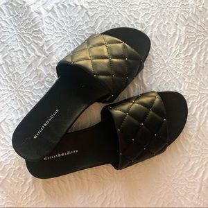 Mercer & Madison black studded sandals size 9